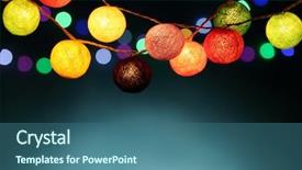  Presentation with idea light ball - Cool new PPT theme with christmas ball lights christmas background backdrop and a ocean colored foreground