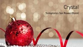  Presentation with shiny - Slides consisting of christmas ball on shiny background background and a coral colored foreground