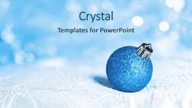  Presentation with silver christmas - Presentation with christmas ball background and a light blue colored foreground