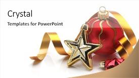  Presentation with christmas black - Slide deck consisting of christmas ball background and a  colored foreground