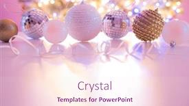  Presentation with festive - Colorful PPT theme enhanced with christmas-balls-against-the-backdrop backdrop and a pink colored foreground