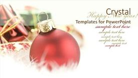  Presentation with white christmas - Slide set enhanced with christmas balls and gift boxes background and a cream colored foreground