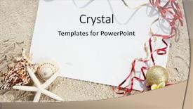  Presentation with tropical christmas - Audience pleasing theme consisting of christmas balls and seashells backdrop and a white colored foreground