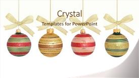  Presentation with christmas balls disco ball - Theme having abstract elegance background - raster fractal graphics background and a crimson colored foreground