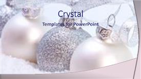  Presentation with christmas balls disco ball - Slide deck enhanced with christmas balls in snow background and a sky blue colored foreground