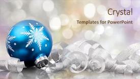  Presentation with christmas lights - Audience pleasing slide deck consisting of christmas balls on a holiday lights background backdrop and a lemonade colored foreground