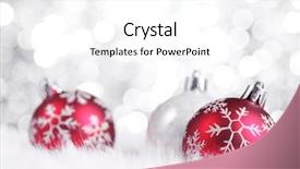  Presentation with abstract - Presentation theme with christmas balls on abstract background background and a white colored foreground
