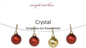  Presentation with sample - Audience pleasing PPT layouts consisting of christmas balls on clothes line white background with sample text backdrop and a white colored foreground