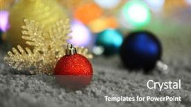  Presentation with christmas balls disco ball - Cool new presentation theme with christmas balls on defocused background backdrop and a  colored foreground