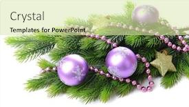  Presentation with fir tree - Slide deck featuring christmas-balls-on-fir-tree background and a soft green colored foreground