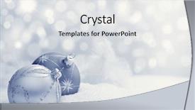  Presentation with snow - Presentation design consisting of christmas balls on snow background and a light gray colored foreground