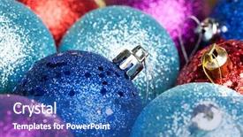  Presentation with colored - Presentation featuring christmas balls on the background background and a  colored foreground