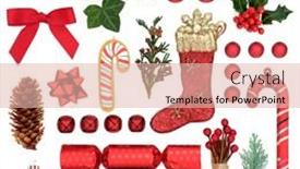  Presentation with festive season - Slide deck with christmas-bauble-decorations-and-winter background and a lemonade colored foreground