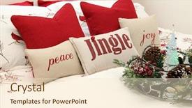  Presentation with holiday - Amazing slide deck having christmas bedroom with holiday cushions backdrop and a lemonade colored foreground