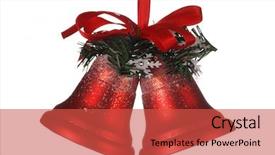  Presentation with baby jesus christmas rustic isolated - Amazing theme having christmas bells isolated on white backdrop and a red colored foreground