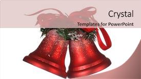  Presentation with baby jesus christmas rustic isolated - Colorful slide deck enhanced with christmas bells isolated on white backdrop and a lemonade colored foreground