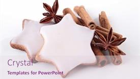  Presentation with biscuit - Presentation theme with christmas biscuit background and a lemonade colored foreground