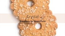  Presentation with crystals - PPT layouts consisting of christmas biscuits with sugar crystals isolated on white background top view background and a coral colored foreground