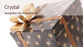  Presentation with white gold - Audience pleasing presentation theme consisting of christmas black gold colors - beautiful gift box on white backdrop and a lemonade colored foreground