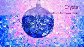  Presentation with ice blue - Presentation design consisting of christmas blue flower glass bauble over ice pink blue background background and a pink colored foreground
