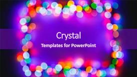  Presentation with multicolor - Colorful PPT theme enhanced with christmas bokeh multicolor lights frame backdrop and a violet colored foreground