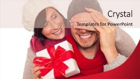  Presentation with bonus - Colorful presentation theme enhanced with christmas bonus - couple gift backdrop and a lemonade colored foreground