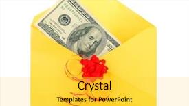  Presentation with bonus - Theme having christmas bonus - money as a gift background and a yellow colored foreground