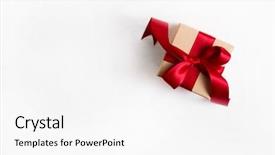  Presentation with christmas red - Audience pleasing slide deck consisting of christmas bonus - one present with a red backdrop and a white colored foreground