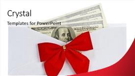  Presentation with bonus - PPT theme with christmas bonus - open a paper envelope background and a white colored foreground