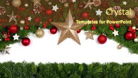  Presentation with red stars - Colorful presentation theme enhanced with background with copy space isolated backdrop and a tawny brown colored foreground