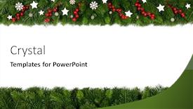  Presentation with frame border - Amazing presentation theme having christmas-border-frame-of-tree backdrop and a white colored foreground