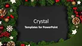  Presentation with frame border - Audience pleasing presentation theme consisting of christmas-border-frame-of-tree backdrop and a dark gray colored foreground