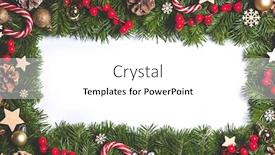  Presentation with frame border - PPT theme having christmas-border-frame-of-tree background and a white colored foreground