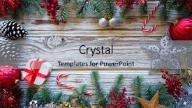  Presentation with frame border - Amazing PPT theme having christmas border frame on white backdrop and a light gray colored foreground