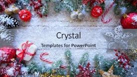  Presentation with frame border - Beautiful presentation theme featuring christmas border frame on white backdrop and a  colored foreground