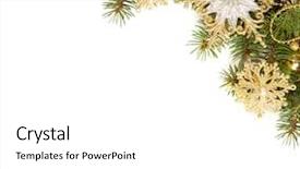  Presentation with white christmas - Amazing PPT theme having christmas border isolated on white backdrop and a white colored foreground