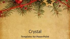  Presentation with old paper - Slide deck having christmas border on old paper background and a yellow colored foreground