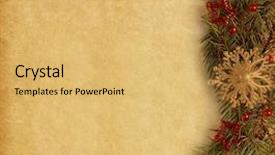  Presentation with old paper - Theme having christmas border on old paper background and a yellow colored foreground