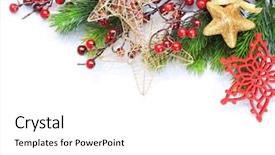  Presentation with white christmas - Slide deck consisting of christmas border over white background and a white colored foreground