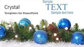  Presentation with christmas borders ornament border - Presentation having christmas border with lights blue background and a white colored foreground