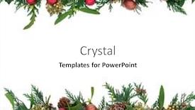  Presentation with christmas red - Cool new presentation with christmas-border-with-red-bauble backdrop and a white colored foreground