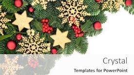  Presentation with winter border - PPT theme enhanced with christmas-border-with-snowflake-star background and a white colored foreground