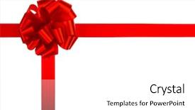  Presentation with shiny - Colorful slide set enhanced with christmas bow - shiny red ribbon on white backdrop and a  colored foreground