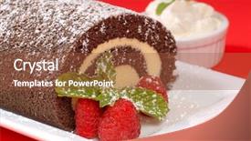  Presentation with noel - Colorful slide deck enhanced with christmas buche de noel cake backdrop and a tawny brown colored foreground