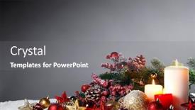  Presentation with christmas candles - Presentation consisting of christmas-burning-candles-and-beautiful background and a gray colored foreground