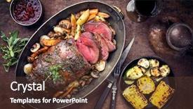  Presentation with barbecue dry aged kobe rib - Colorful theme enhanced with christmas bush - barbecue dry aged haunch backdrop and a tawny brown colored foreground