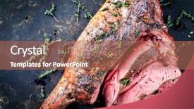  Presentation with barbecue - Amazing PPT theme having christmas bush - marinated barbecue aged leg backdrop and a coral colored foreground