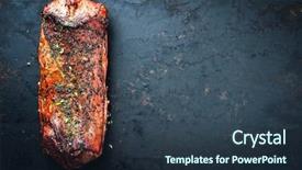  Presentation with barbecue dry aged kobe rib - Presentation theme with christmas bush - traditional barbecue aged saddle background and a tawny brown colored foreground