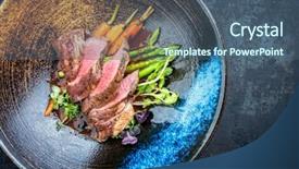  Presentation with wine green - Amazing presentation theme having christmas bush - traditional barbecue aged venison backstrap backdrop and a ocean colored foreground