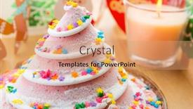  Presentation with christmas party - Colorful presentation enhanced with bluberries - christmas cake for party backdrop and a coral colored foreground